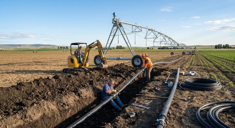 Field Irrigation Installation in Aiken, SC
